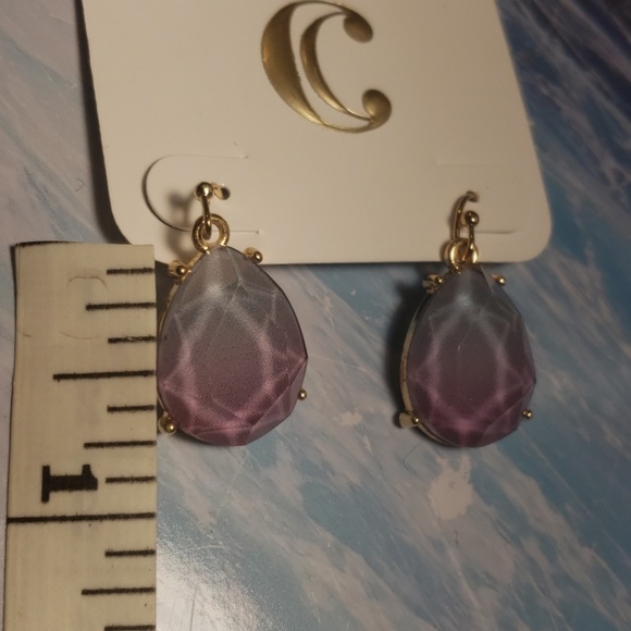 Impulse purple Hypo Allergenic Earrings - Picture 3 of 6